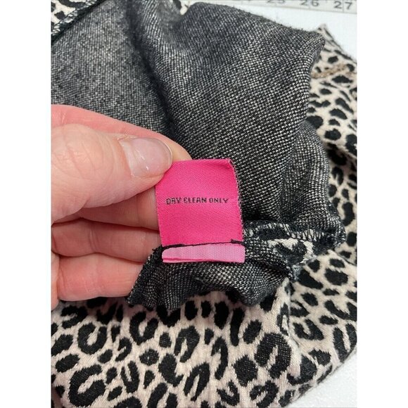 Betsey Johnson‎ vintage fit and flare leopard print dress 3/4 sleeve size 6 Y2K - Picture 9 of 10